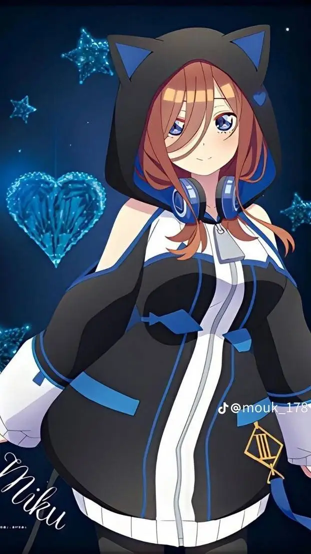 ai character: Miku Nakano  background