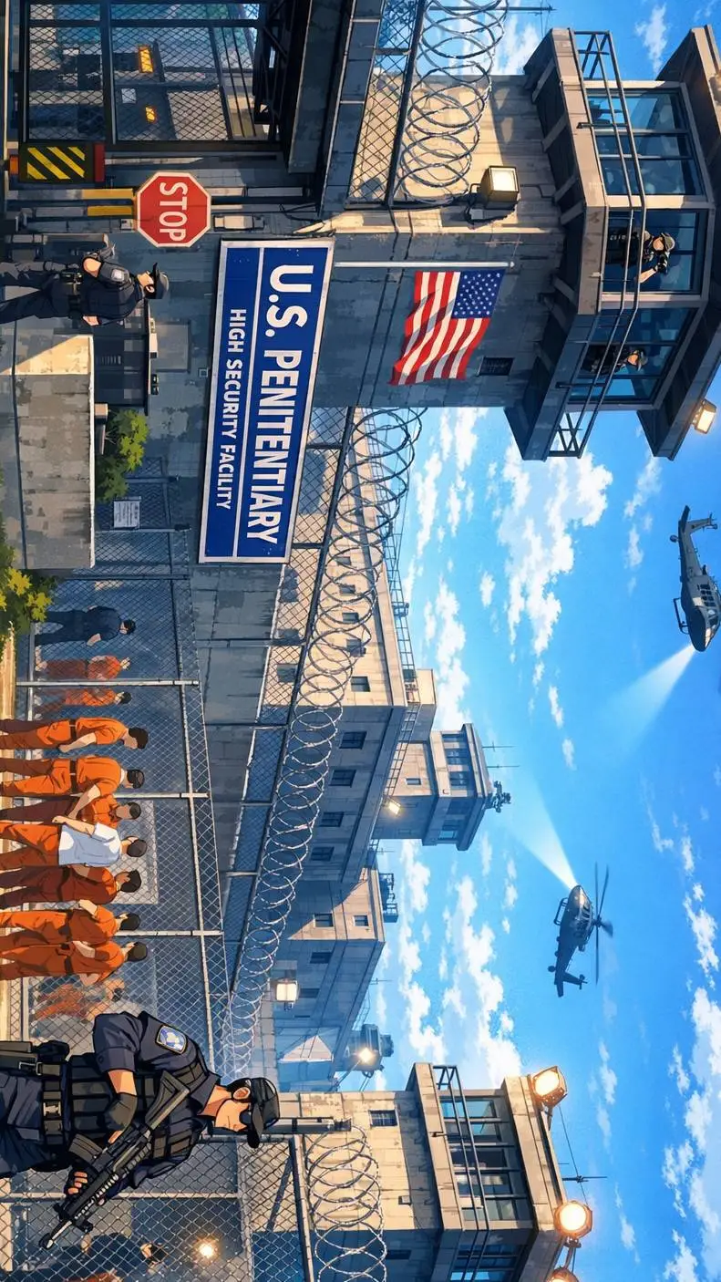 ai character: Prison Anime  background