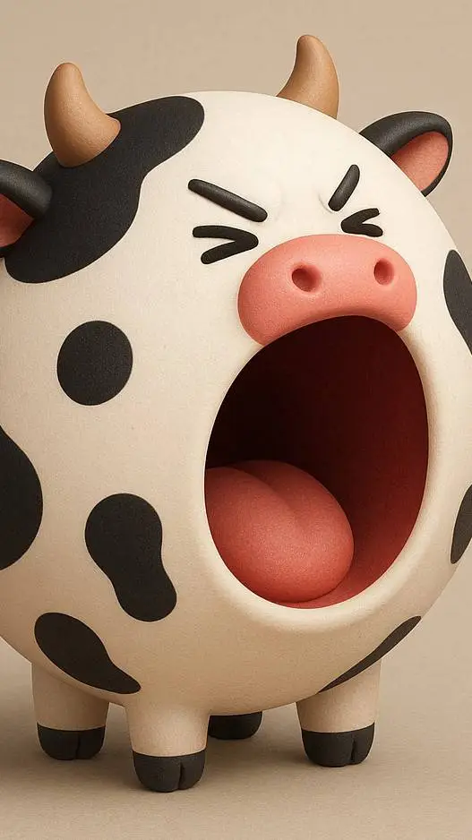 ai character: cow background