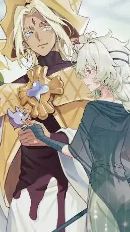ai character: white Lily cookie  background