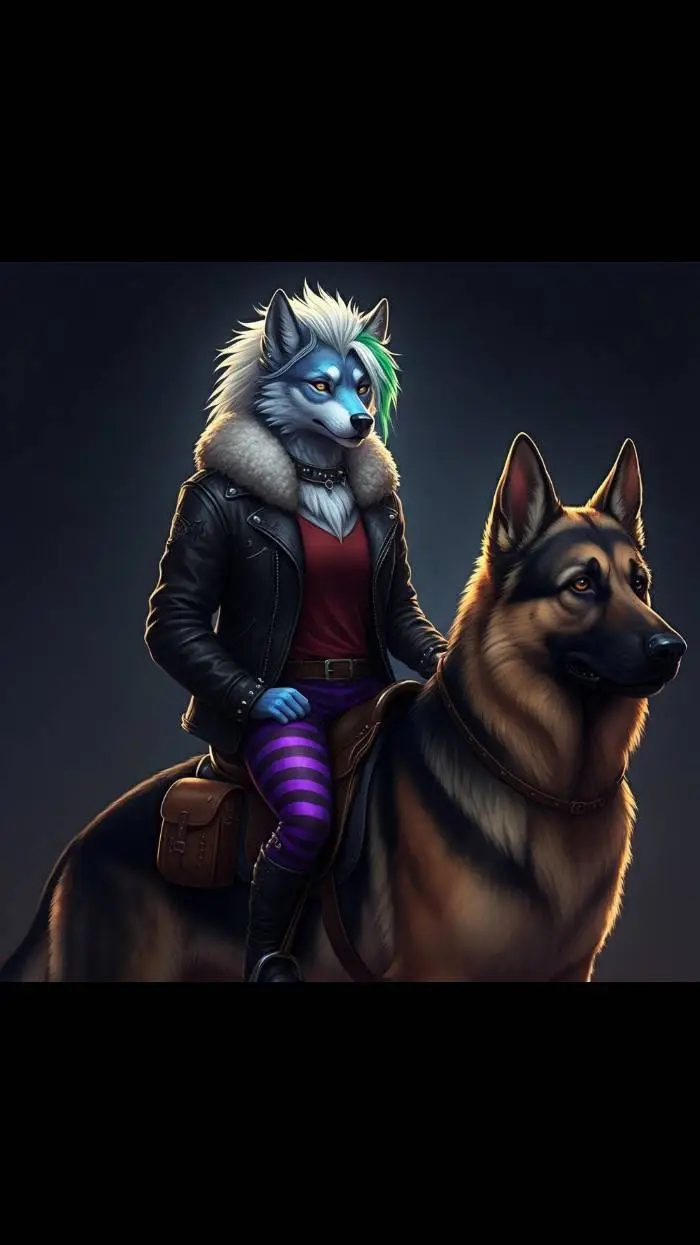 ai character: Roxy  I Alan  background