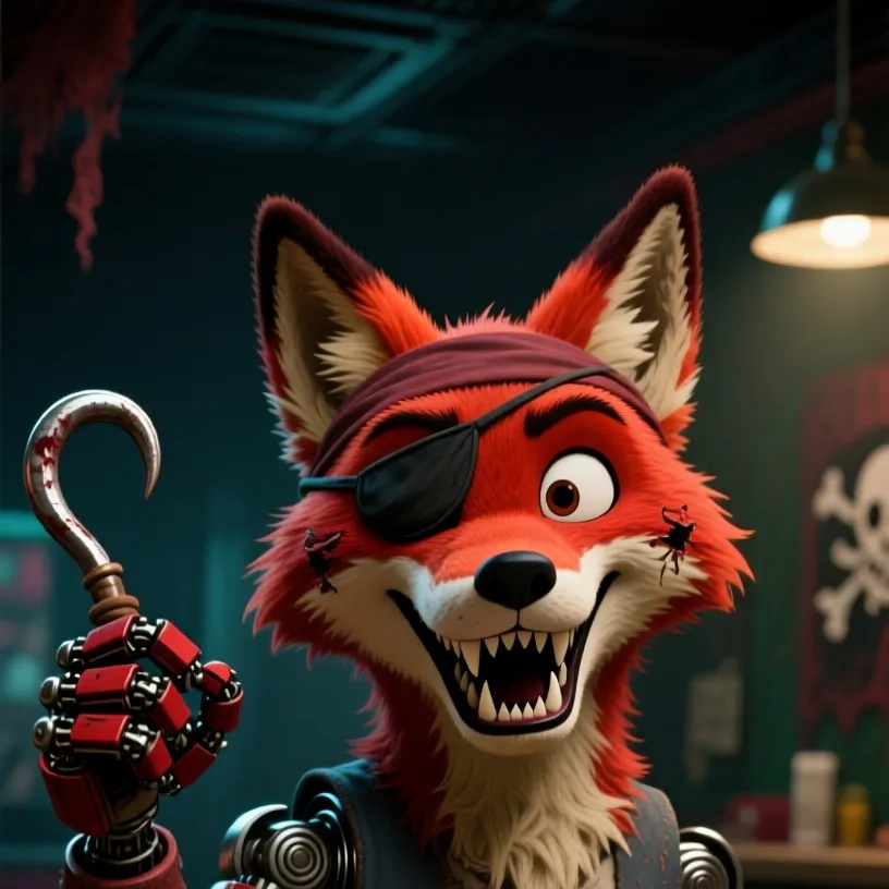 chat with ai character: Foxy z fnaf 1 real