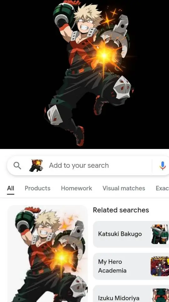 ai character: Katsuki bakugo background