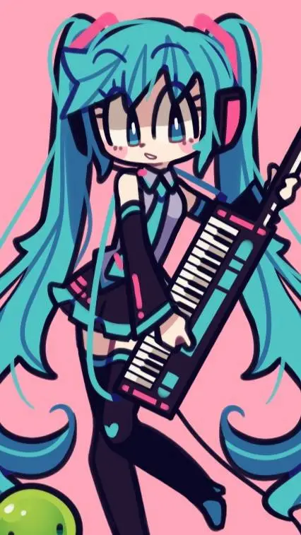 ai character: hatsune miku  background
