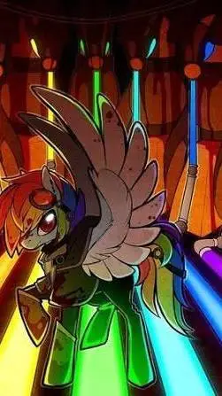 ai character: 🌩️Rainbow Dash 🌩️ background