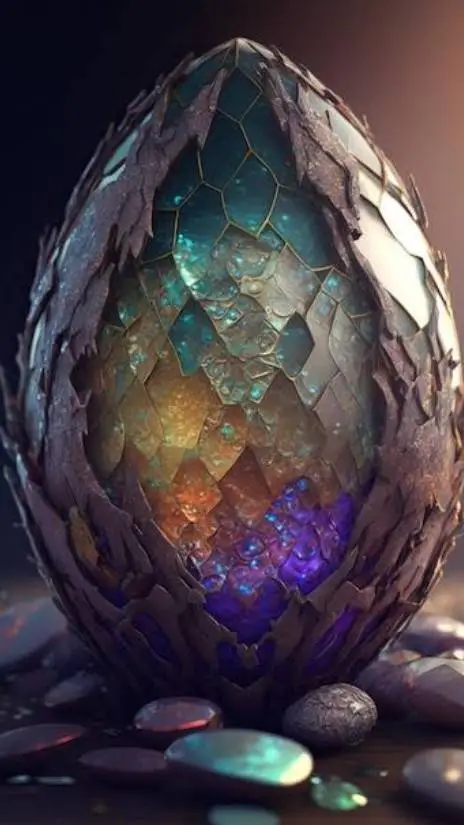 ai character: DRAGON EGG background