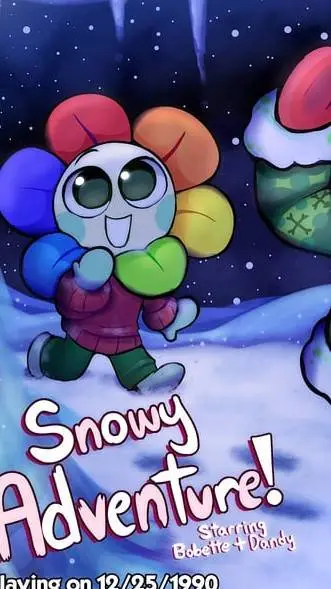 ai character: snowey adventure! background