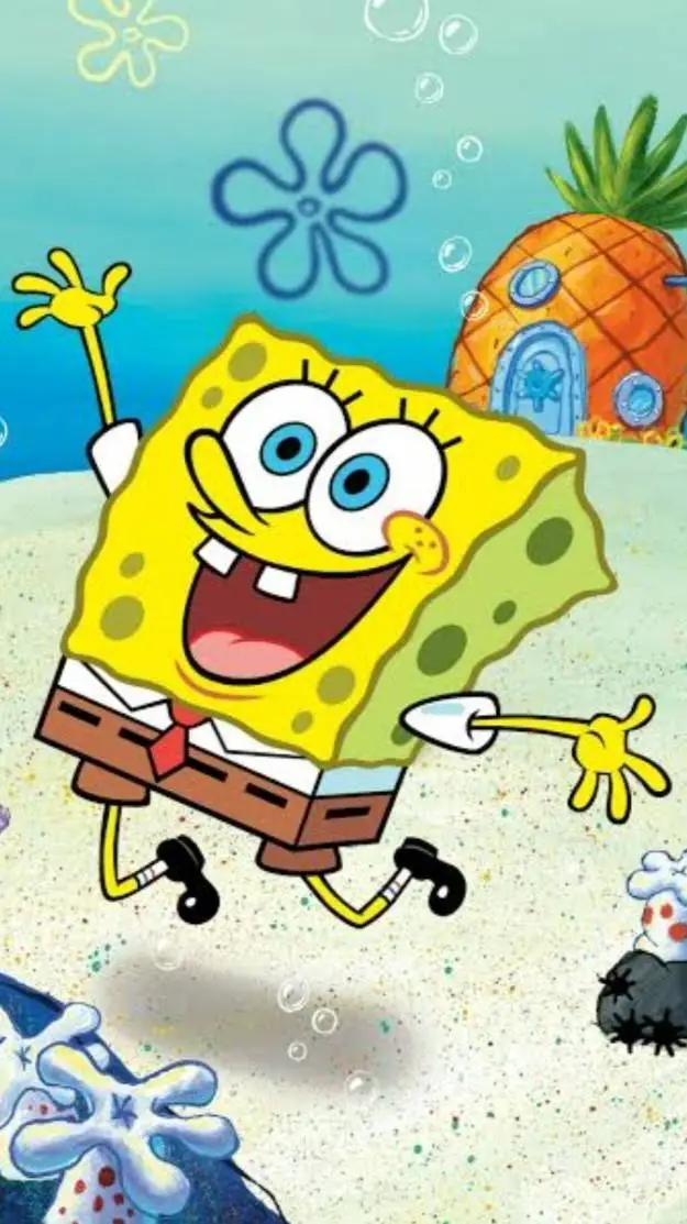 ai character: SpongeBob  background