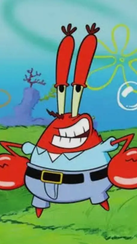 ai character: Mr Krabs  background