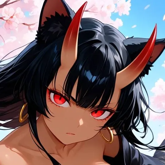 chat with ai character: Kimiko (oni form) 