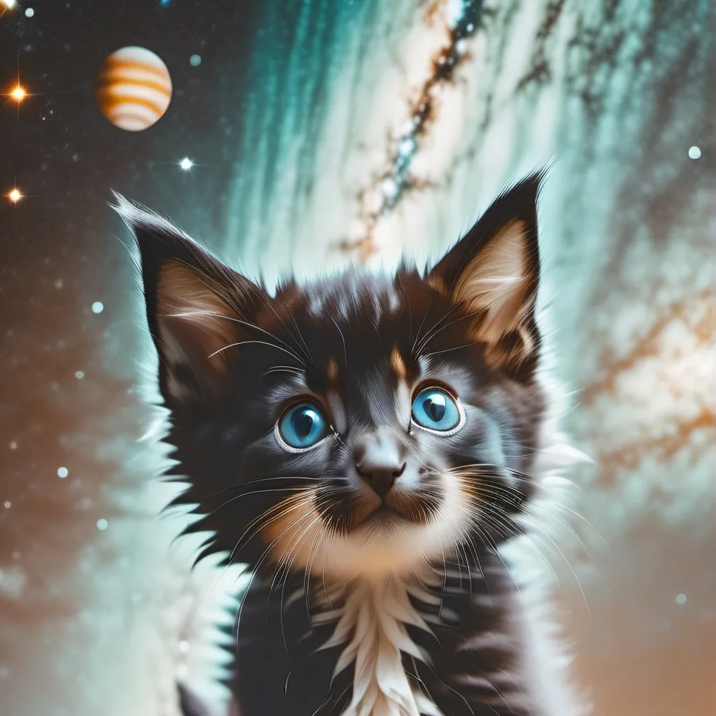chat with ai character: kitten in space