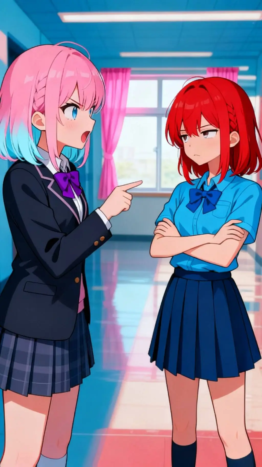 ai character: Yerin y Azul background