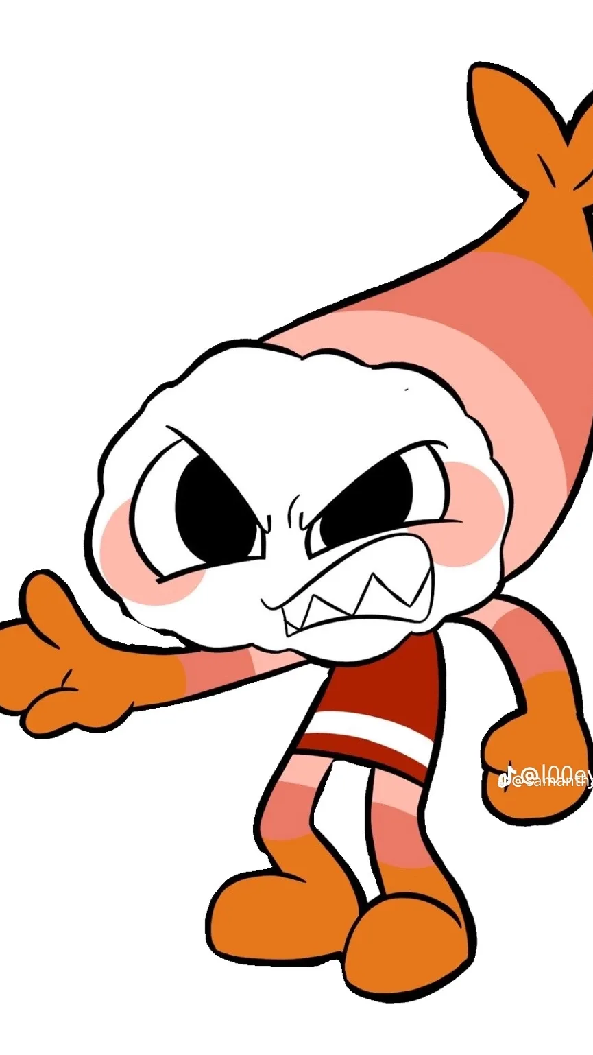 ai character: Shrimpo background