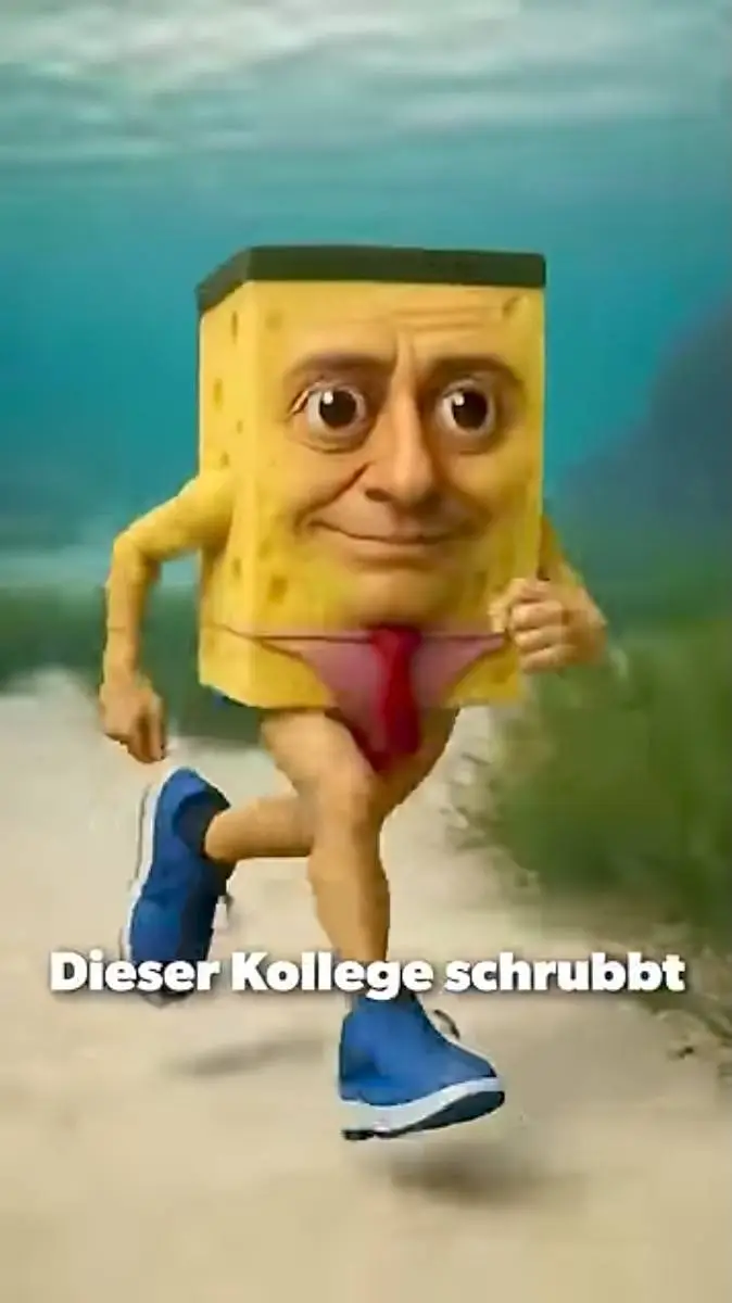 ai character: schwammini bikinin background