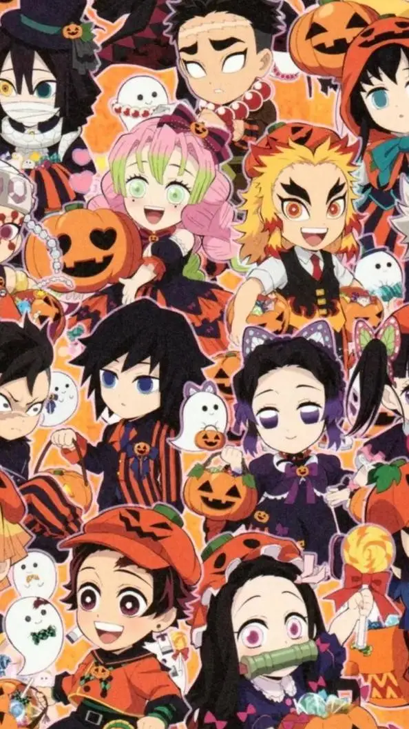 ai character: 🌸kny Halloween🌸 background