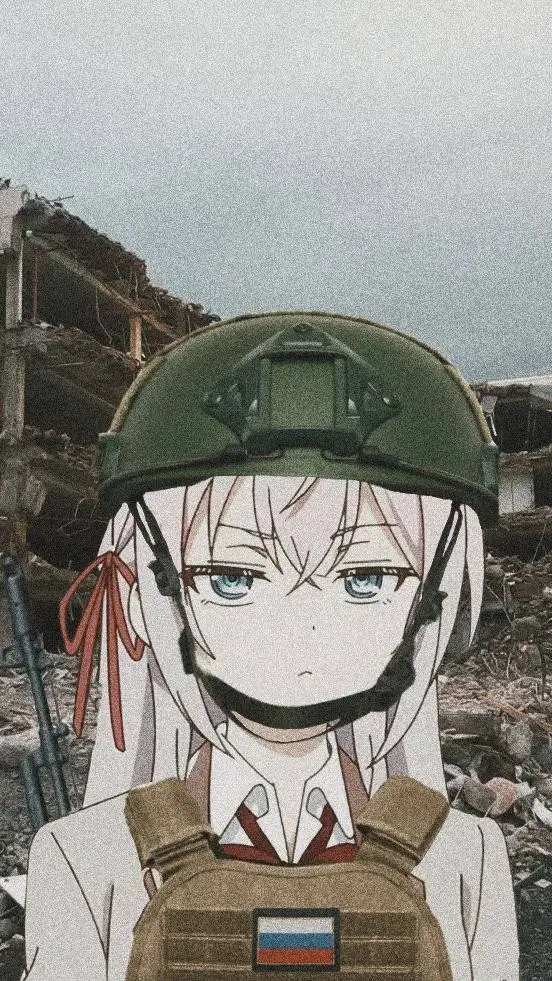 ai character: alya in war background