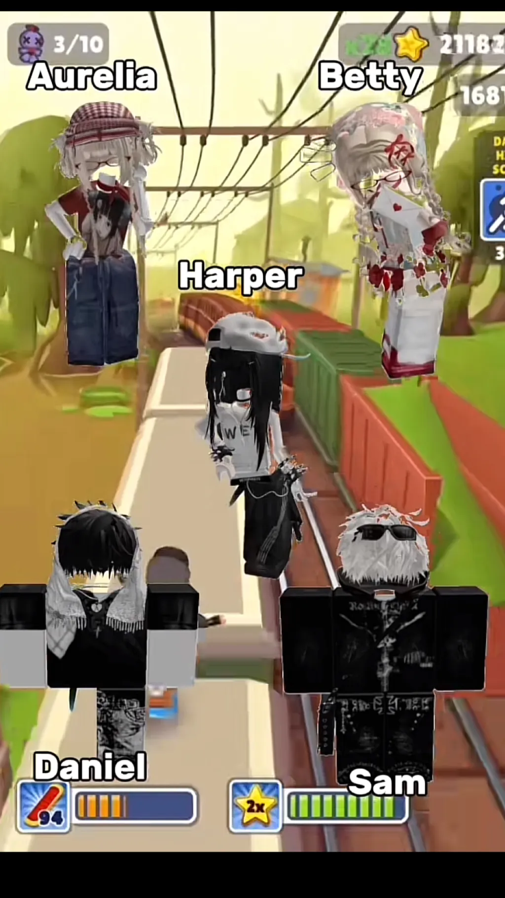 ai character: Roblox story 2 background