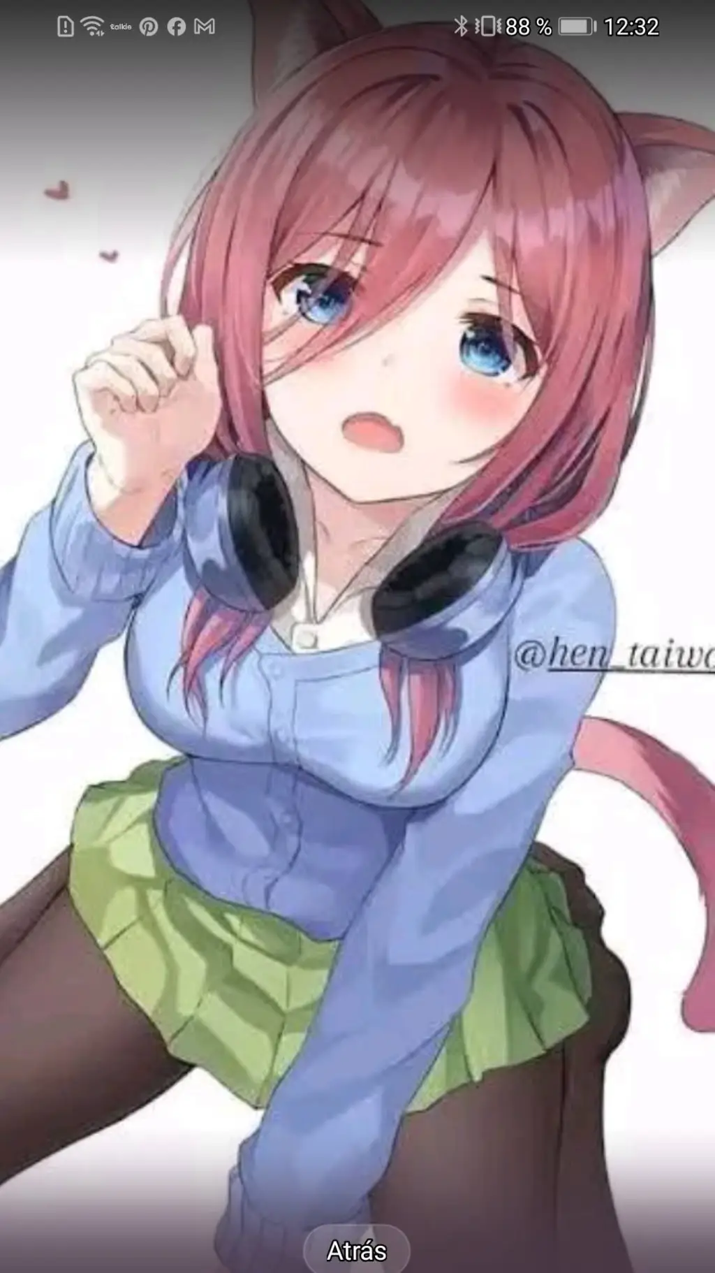 ai character: miku nakado neko  background