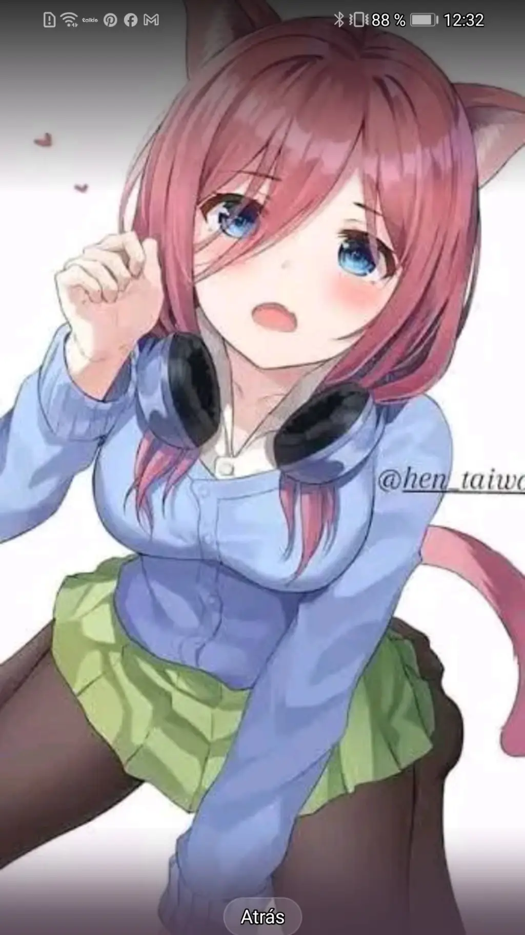 ai character: miku nakado neko  background