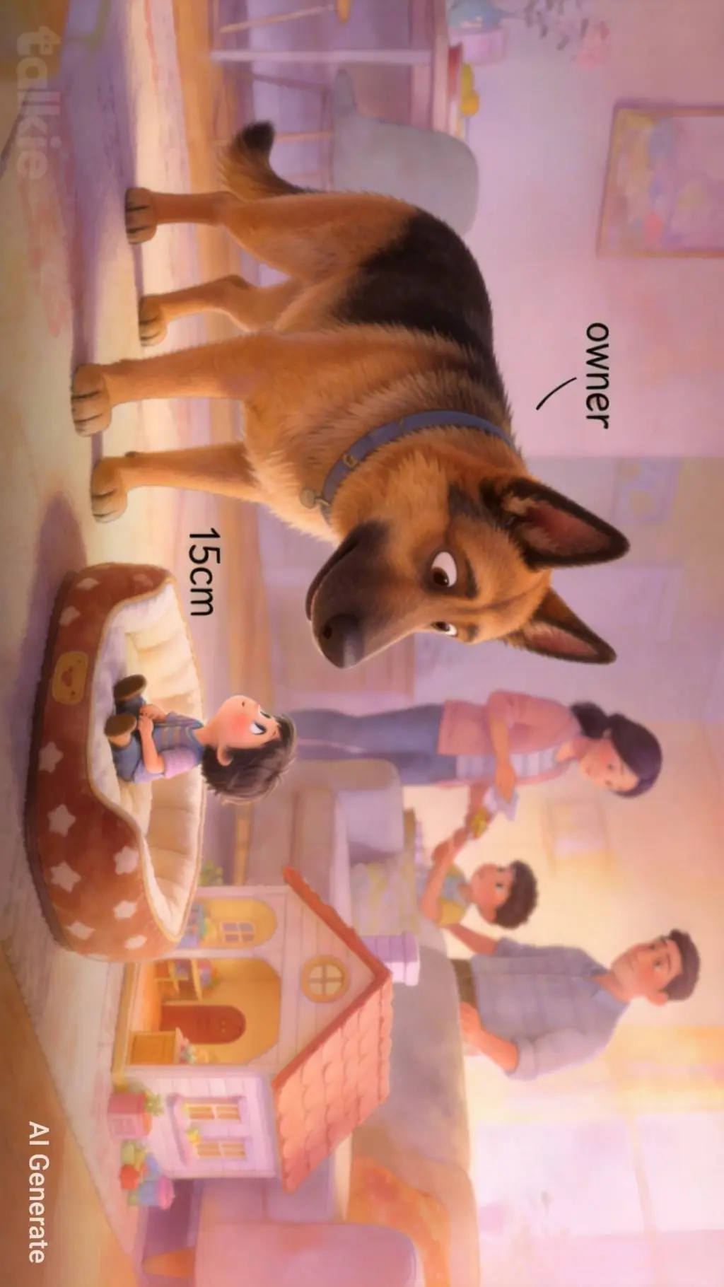 ai character: Family pet  background