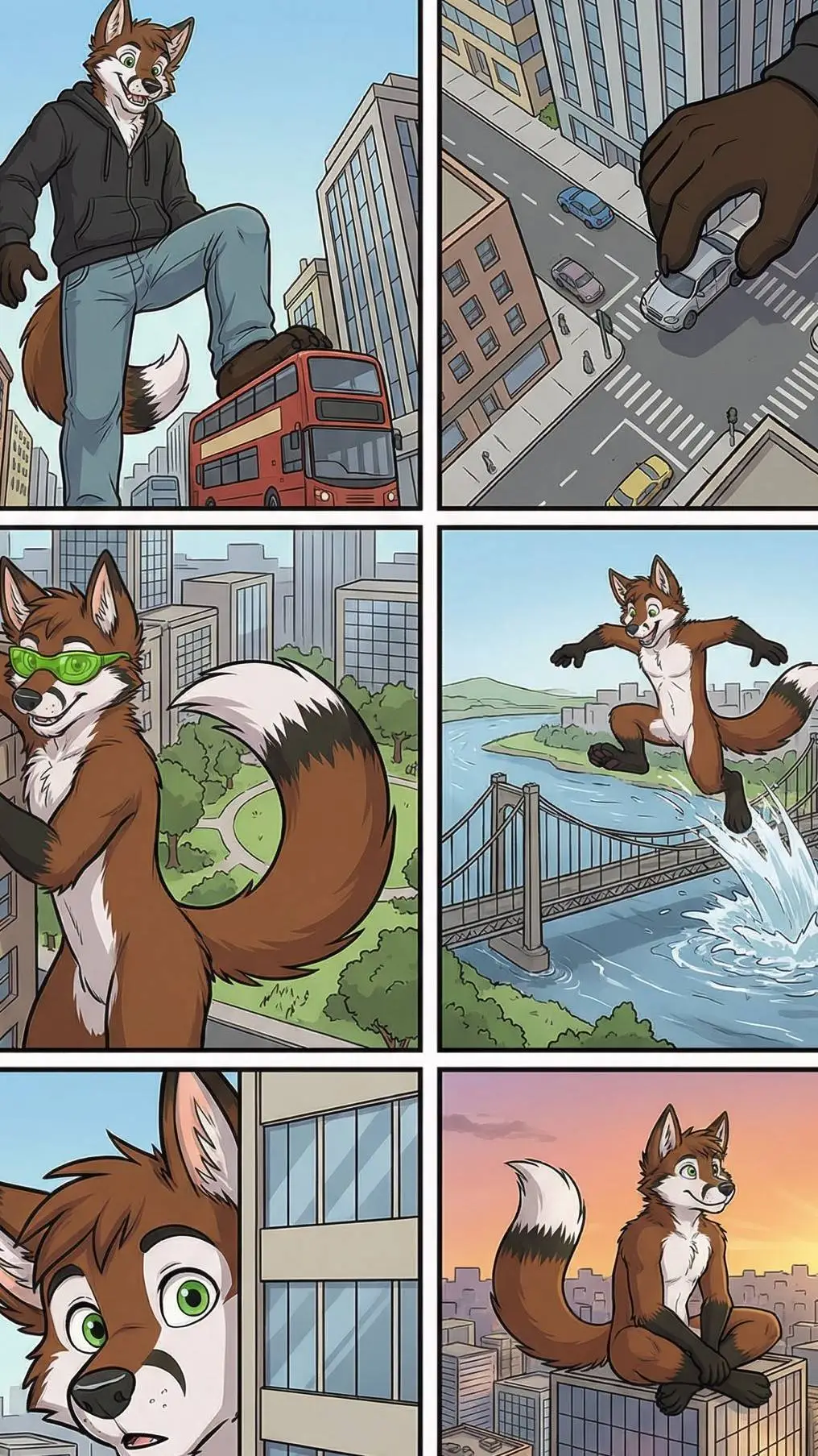 ai character: Foxzilla  background