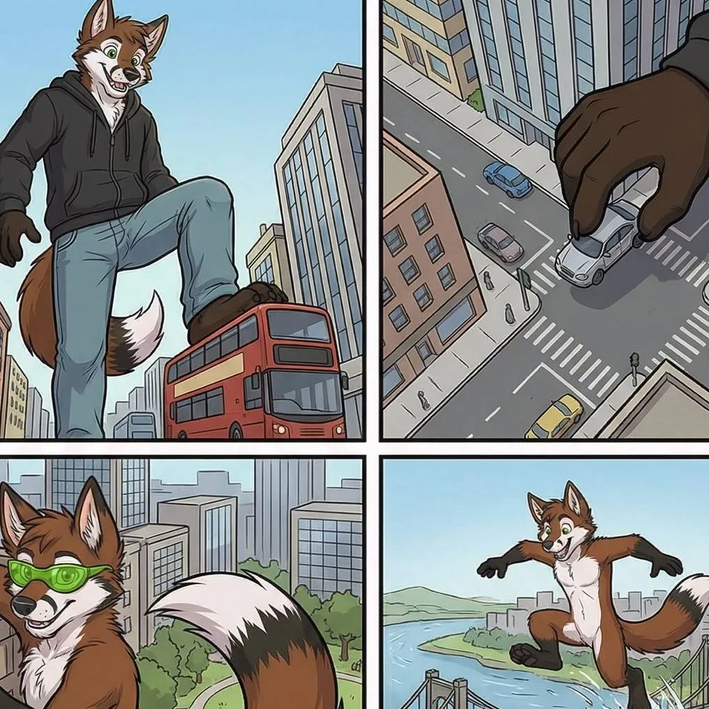 chat with ai character: Foxzilla 