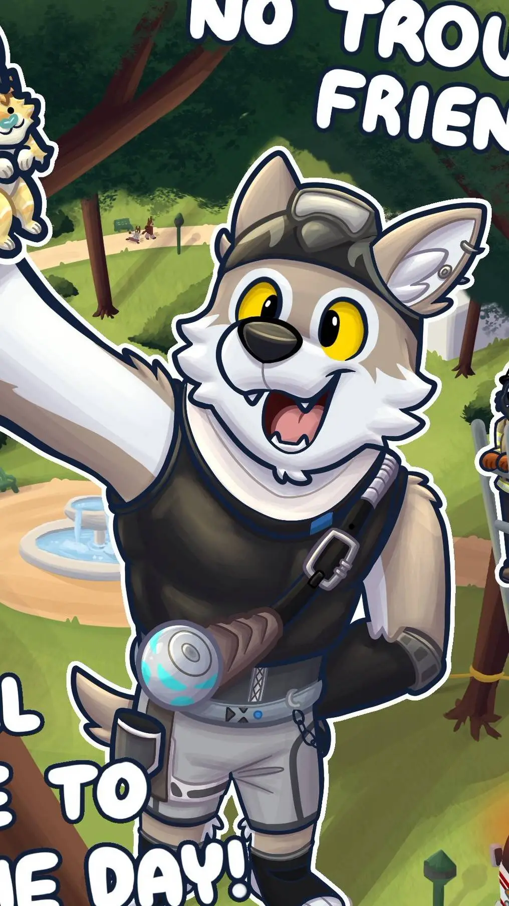 ai character: Macro hero  background