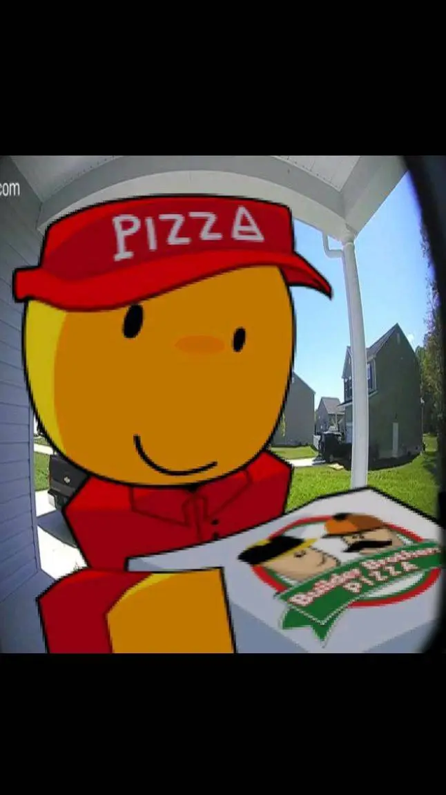 ai character: repartidor de pizz background