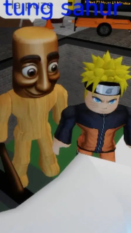 ai character: sahur vs nabruto background