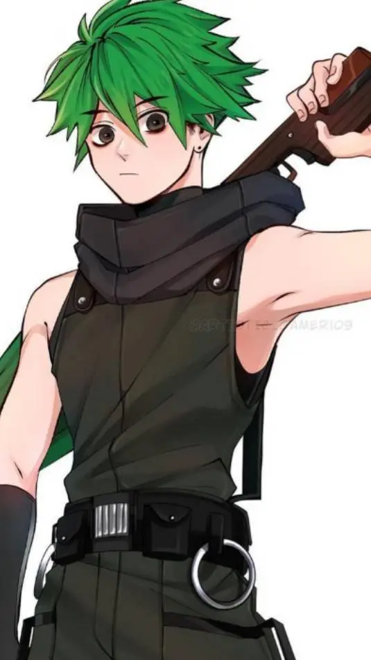 ai character: verdant background