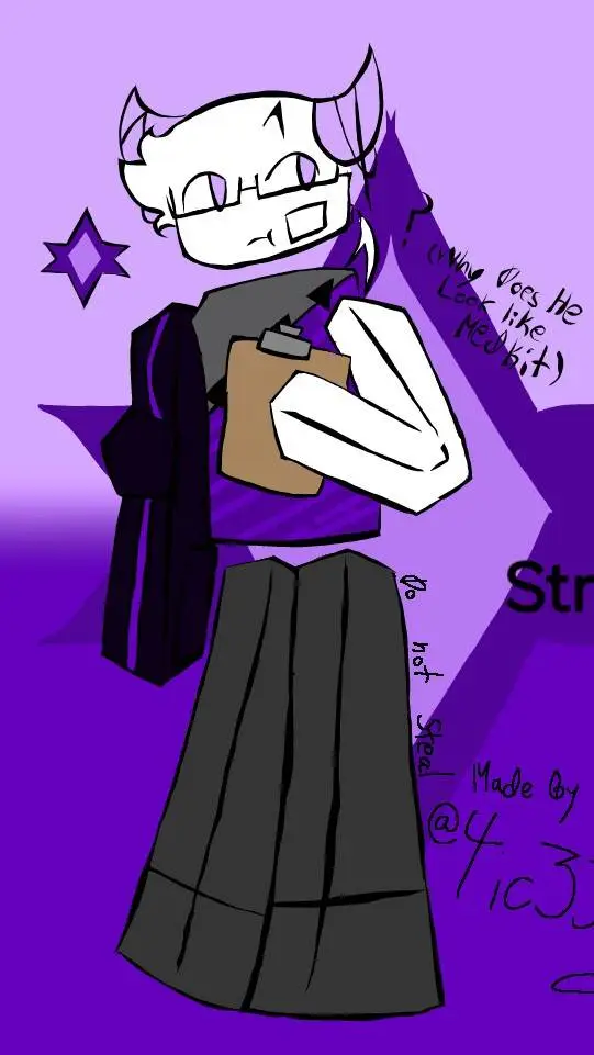 ai character: 📋Stringy🗒(oc) background