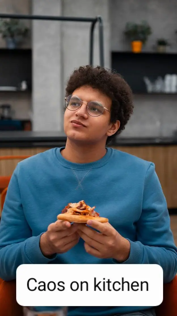 ai character: Caos on kitchen! background