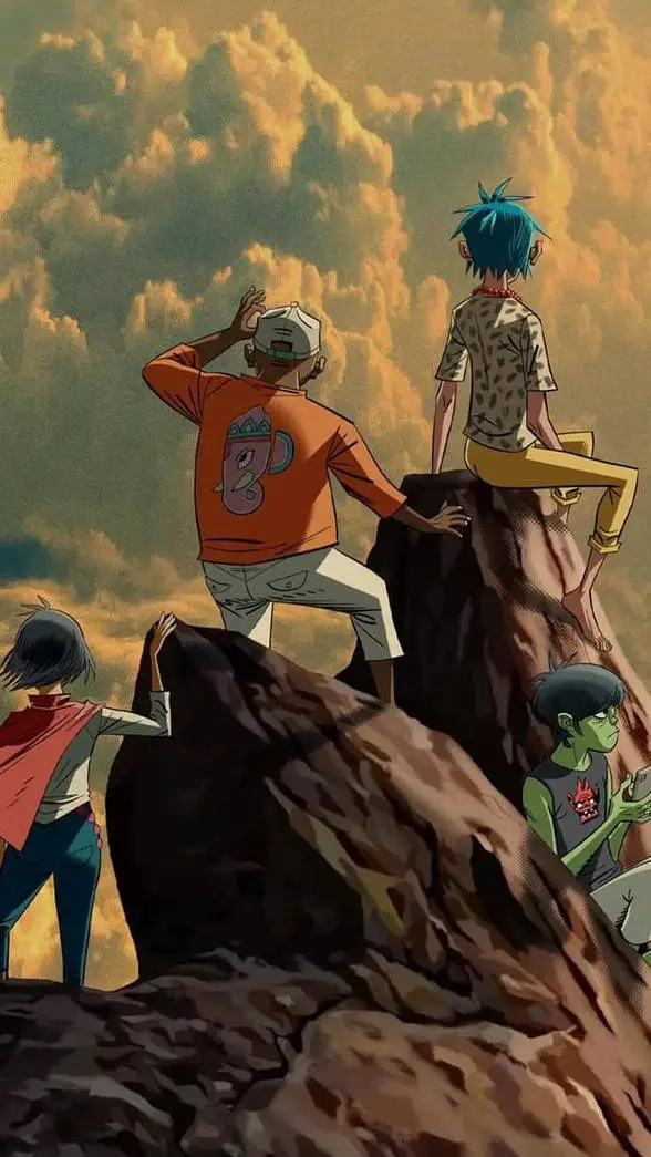 ai character: 🎶gorillaz 🎶 background