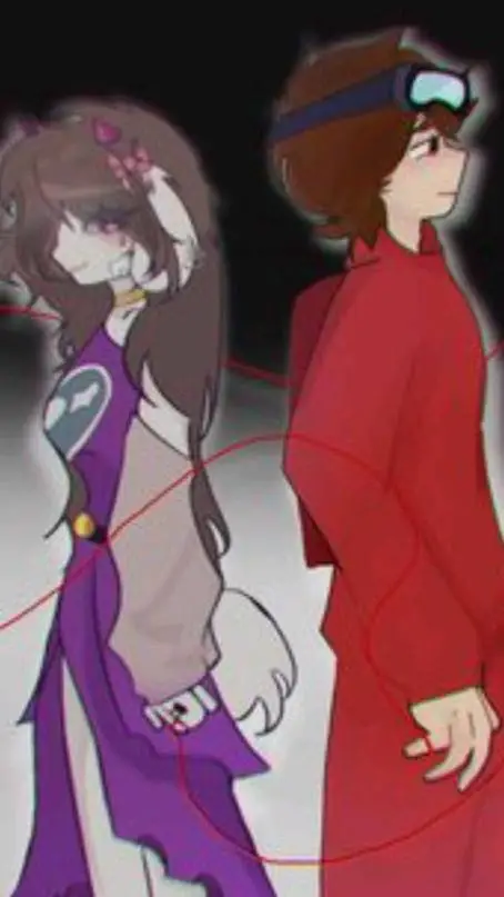 ai character: cabrita y Santi💜❤️ background