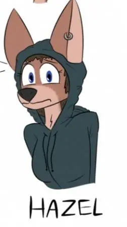 ai character: hazel *scared* background