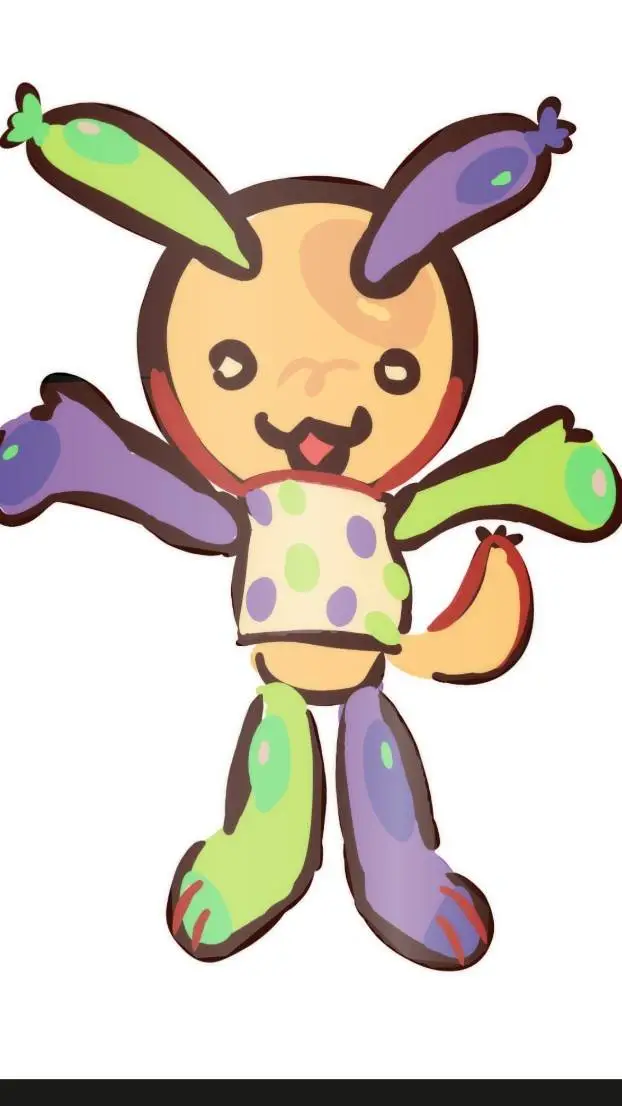 ai character: LOOEY BALLON!  background