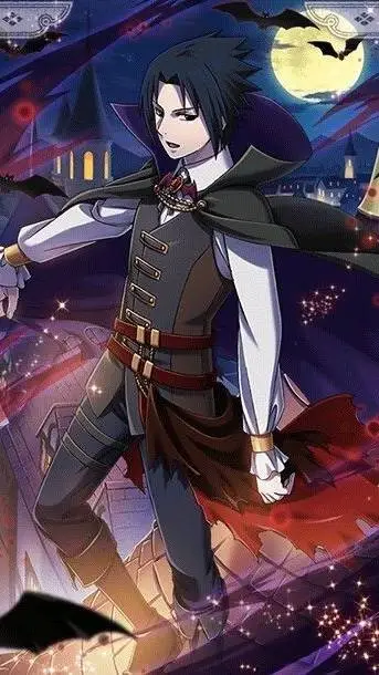 ai character: Vampire Sasuke  background
