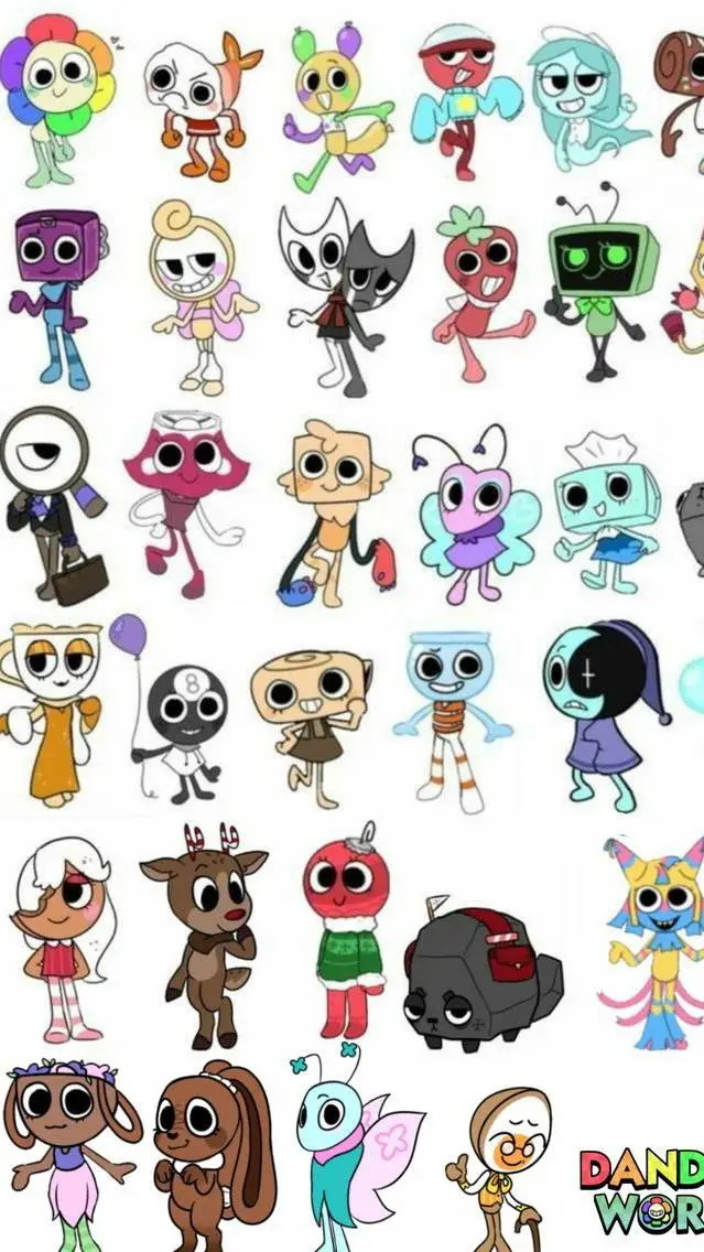 ai character: dandy world background