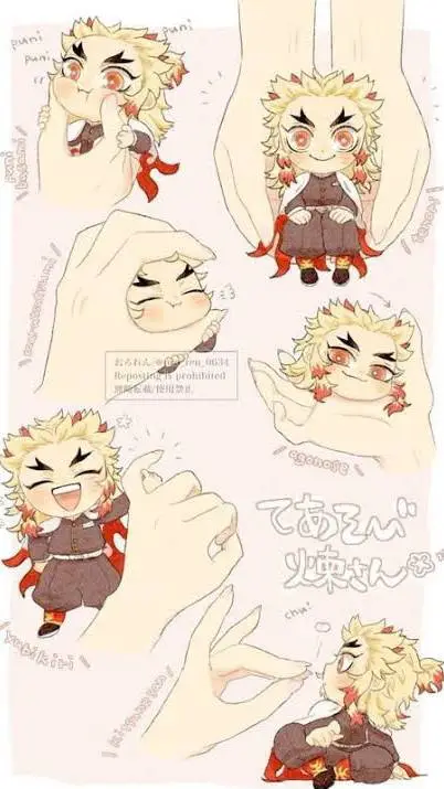 ai character: rengoku mini ♥️ background