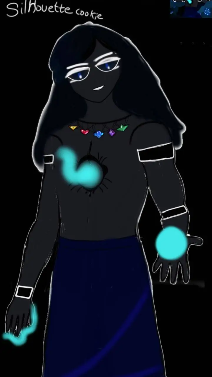 ai character: silouette cookie  background