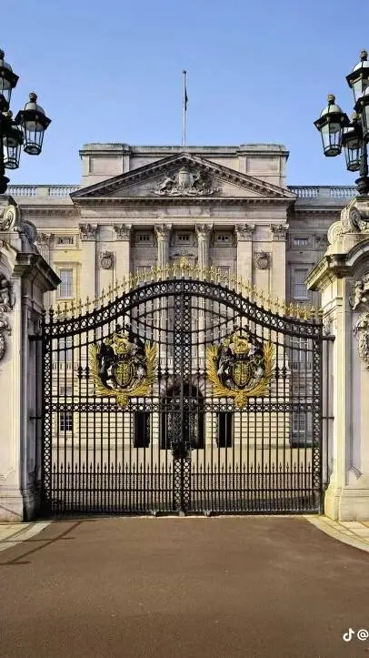 ai character: Buckingham palace  background