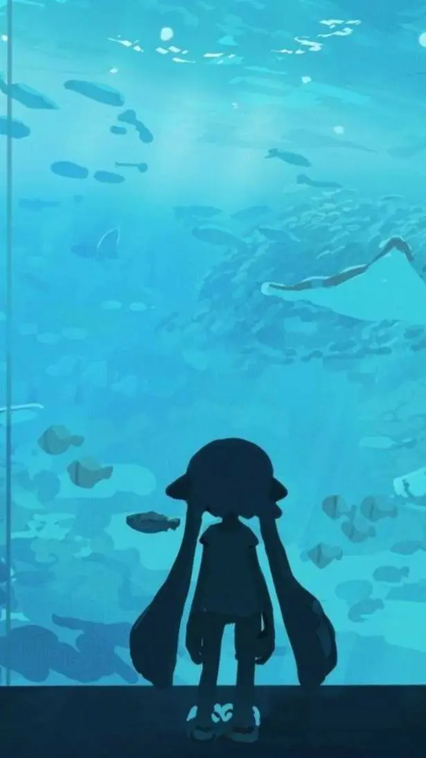ai character: splatoon(beach) background