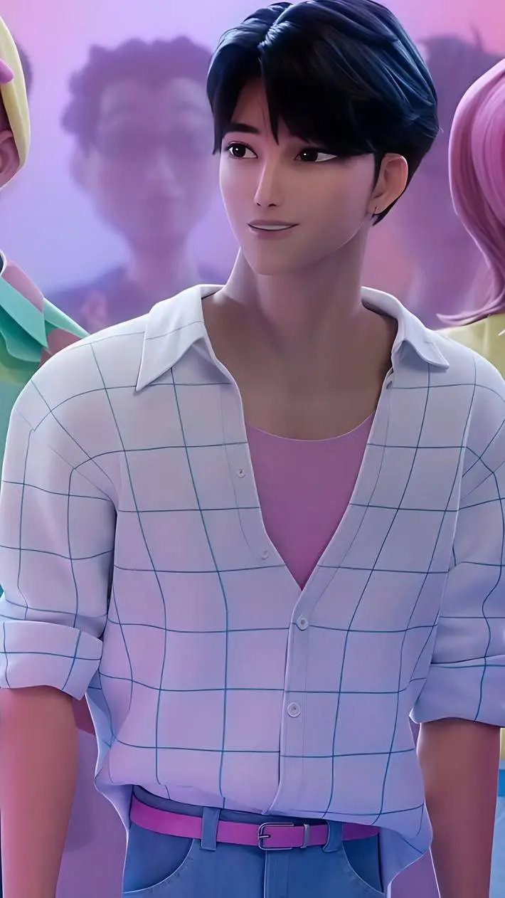 ai character: jinu 💙💙💙 background