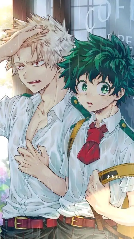 ai character: bakugo y deku background