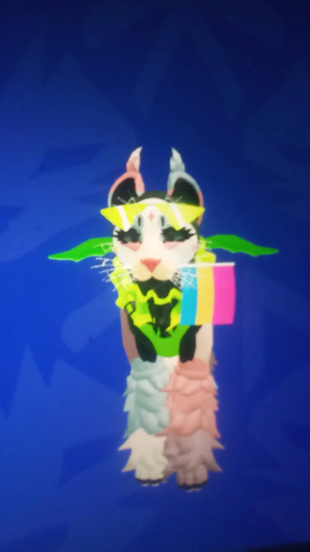 ai character: Pastel chem  background