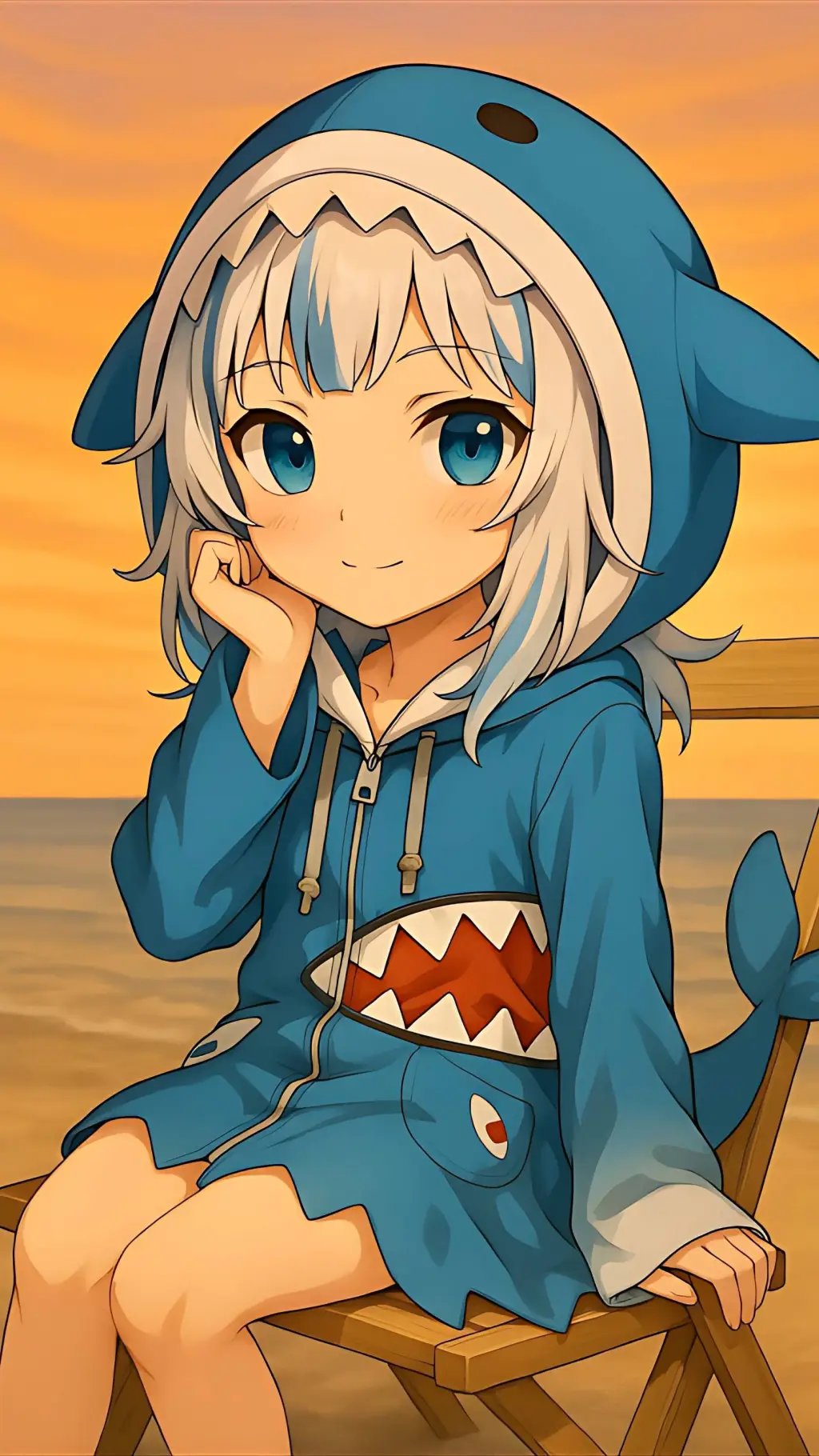 ai character: Gawr Gura  background