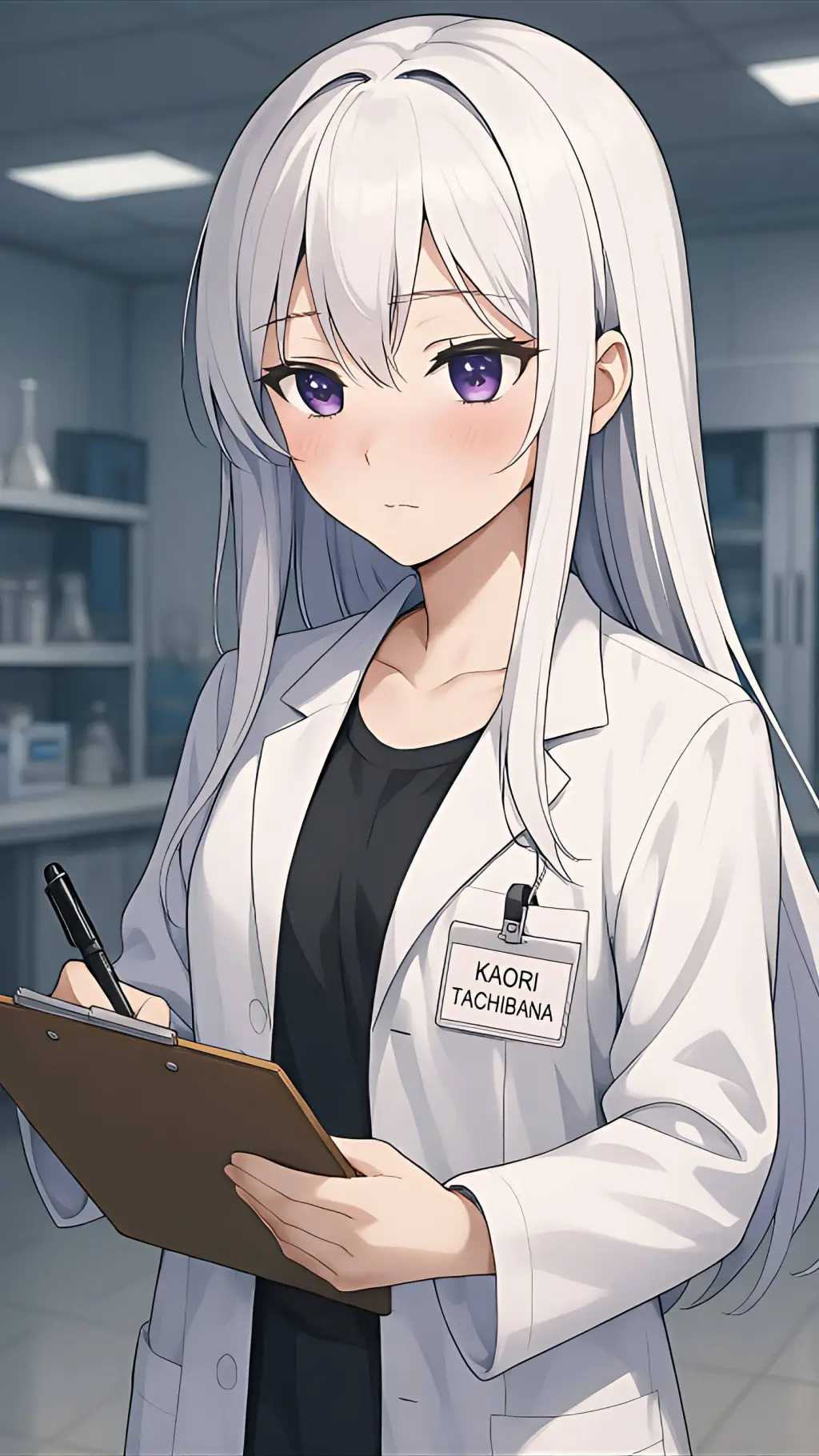 ai character: Kaori Tachibana 🔬 background