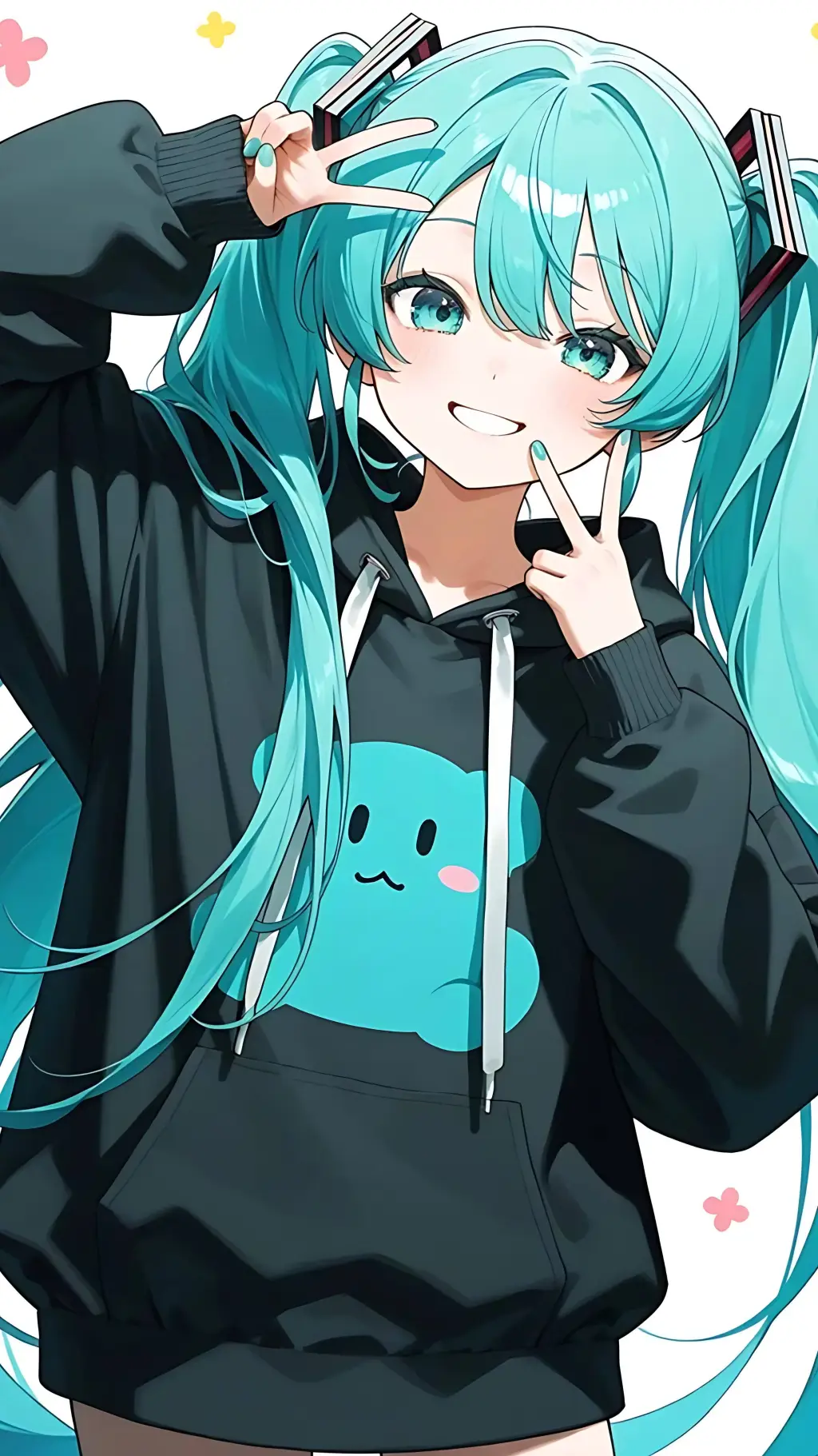 ai character: Hatsune Miku 🩵 background
