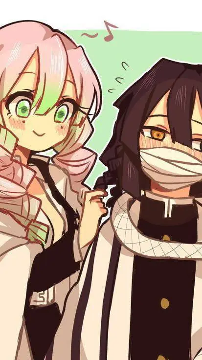 ai character: mitsuri y iguro background