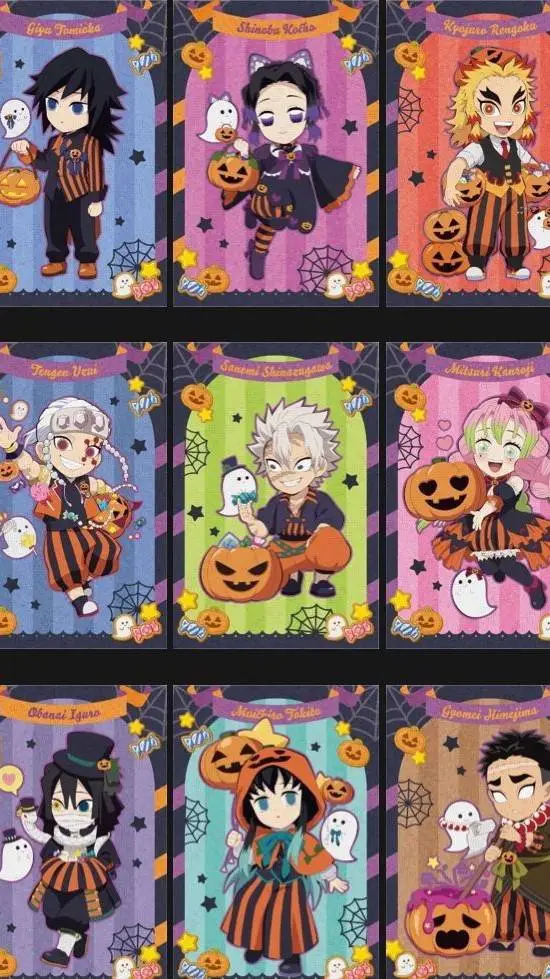 ai character: kny halloween 🎃  background